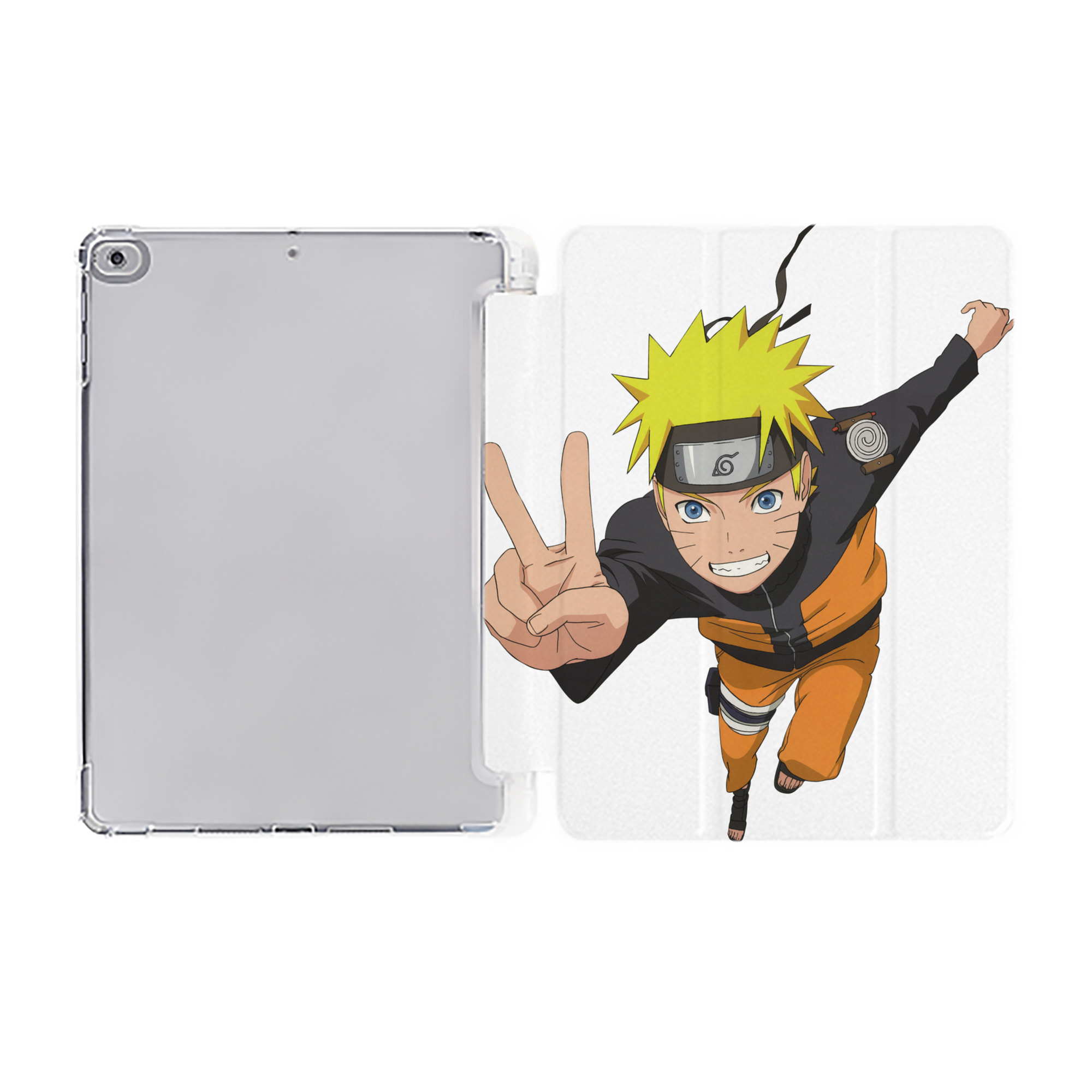 （画像用） NARUTO -ナルト- うずまき ナルト Uzumaki Naruto IPad ケース ペン収納付き 三つ折りスタンド PUレザー×シリコン 対応機種9.5/10.5/10.9インチ